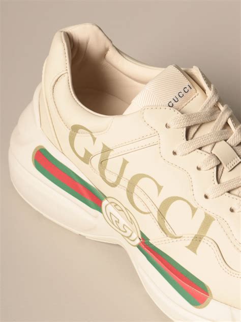 gucci rhyton leather sneakers|Gucci rhyton women's sneakers.